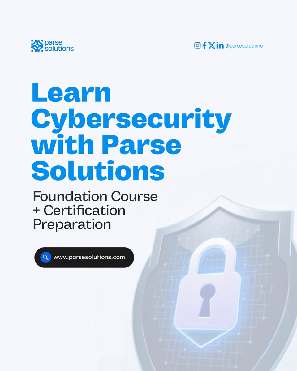 ParseSolutions's tweet image. To learn more, visit parsesolutions.com.
With Parse Solutions, your tech journey is safe, guided, and secure💙
.
.
.
.
.
.
#parsesolutions #tech #techskills #cybersecurity