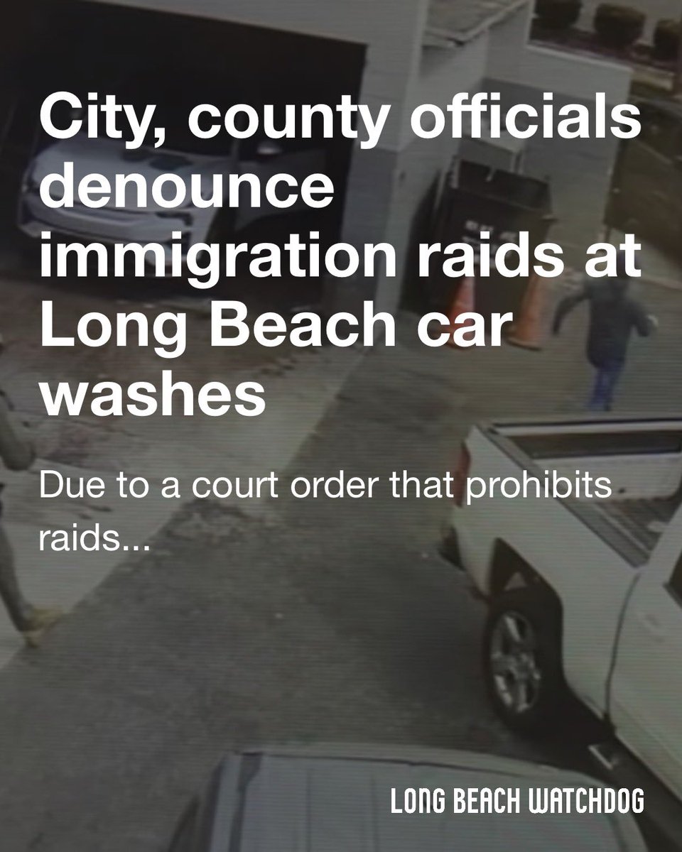 Long Beach Watchdog (@lbwatchdognews) on Twitter photo Days after at least 9 people were detained in 2 separate raids across Long Beach, city officials said that they are seeking legal recourse against what they describe as illegal actions by federal agents.
Read more from <a href="/_Brandon_E/">Brandon E Richardson</a> on the Watchdog. lbwatchdog.com/city-county-of… Days after at least 9 people were detained in 2 separate raids across Long Beach, city officials said that they are seeking legal recourse against what they describe as illegal actions by federal agents.
Read more from <a href="/_Brandon_E/">Brandon E Richardson</a> on the Watchdog. lbwatchdog.com/city-county-of…