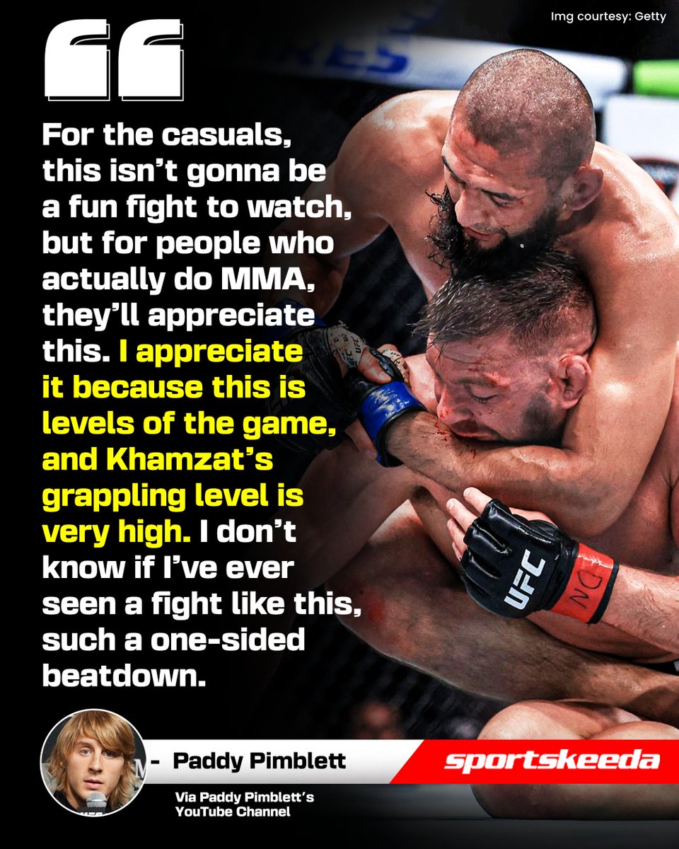 sportskeedaMMA's tweet photo. Paddy Pimblett comes to Khamzat Chimaevβs defense, saying only casual fans would dislike this fight π
#UFC319 #khamzat #dricus
Also read - Chael Sonnen names Khamzat Chimaev's "biggest threat" in the UFC middleweight division : https://t.co/nrDWoyt9Bm https://t.co/eJ2T4RGZcX