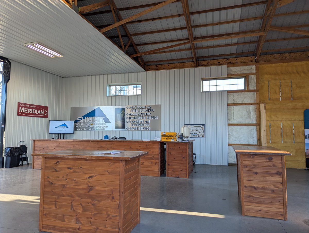 BuildSummitInc's tweet photo. Day 2 at Dakotafest is underway! 🌾 Stop by Booth 512 to see us and talk with our team about post frame buildings and grain systems. We’ll be here until 4pm — see you soon!
👉 https://t.co/6T2Sg4wlvc
#SummitContracting #FarmBuildings #GrainBins #AgContractor #Dakotafest25 https://t.co/qsJ7f9NTi5