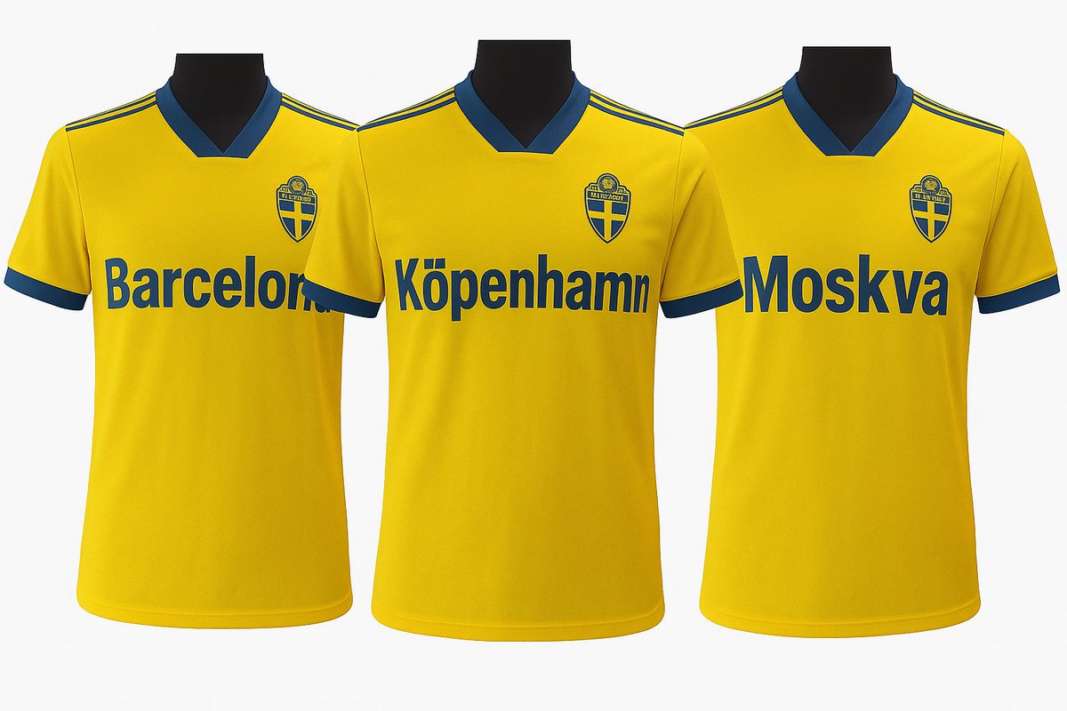 Sebastian Engh (@enghseb) on Twitter photo I samarbete med <a href="/DIF_Fotboll/">Djurgården Fotboll</a> har Svenska landslaget tagit fram nya Europatröjor!
Sverige är större än våra gränser. Svenskar bor överallt. Vi har företag över hela EU. Flera länder har tidigare tillhört Sverige. Sverige är hela Europas land.
Köp ditt ex idag! I samarbete med <a href="/DIF_Fotboll/">Djurgården Fotboll</a> har Svenska landslaget tagit fram nya Europatröjor!
Sverige är större än våra gränser. Svenskar bor överallt. Vi har företag över hela EU. Flera länder har tidigare tillhört Sverige. Sverige är hela Europas land.
Köp ditt ex idag!