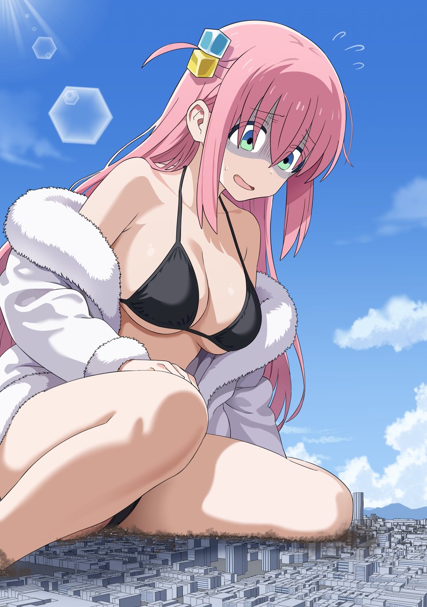 teraguis12's tweet image. &quot;Wh-what is happening...&quot;  #Giantess #巨女 #巨大娘