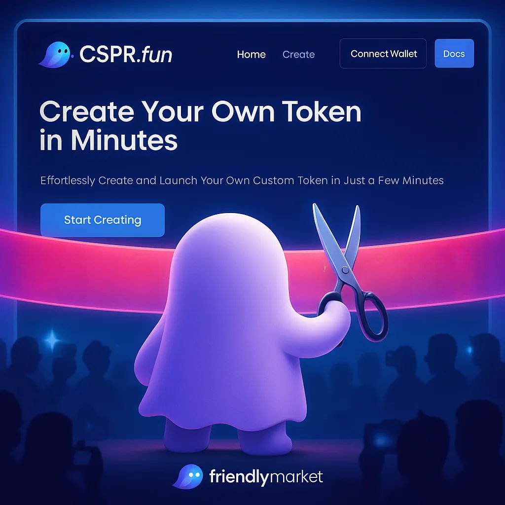 🎤 It’s LIVE!

Introducing cspr.fun – create, launch &amp; trade your own tokens on <a href="/Casper_Network/">Casper</a> .
No code. Full power. 🚀

Next-level liquidity. On-chain creation starts now.

#CSPRFUN #CasperNetwork $CSPR