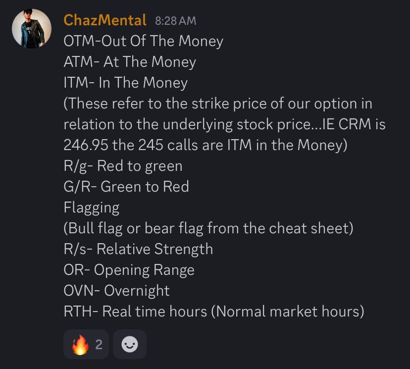 MntlmrktsChaz's tweet image. Have quite a few new members in the room new to the terminology. Figured I’d share here as well!