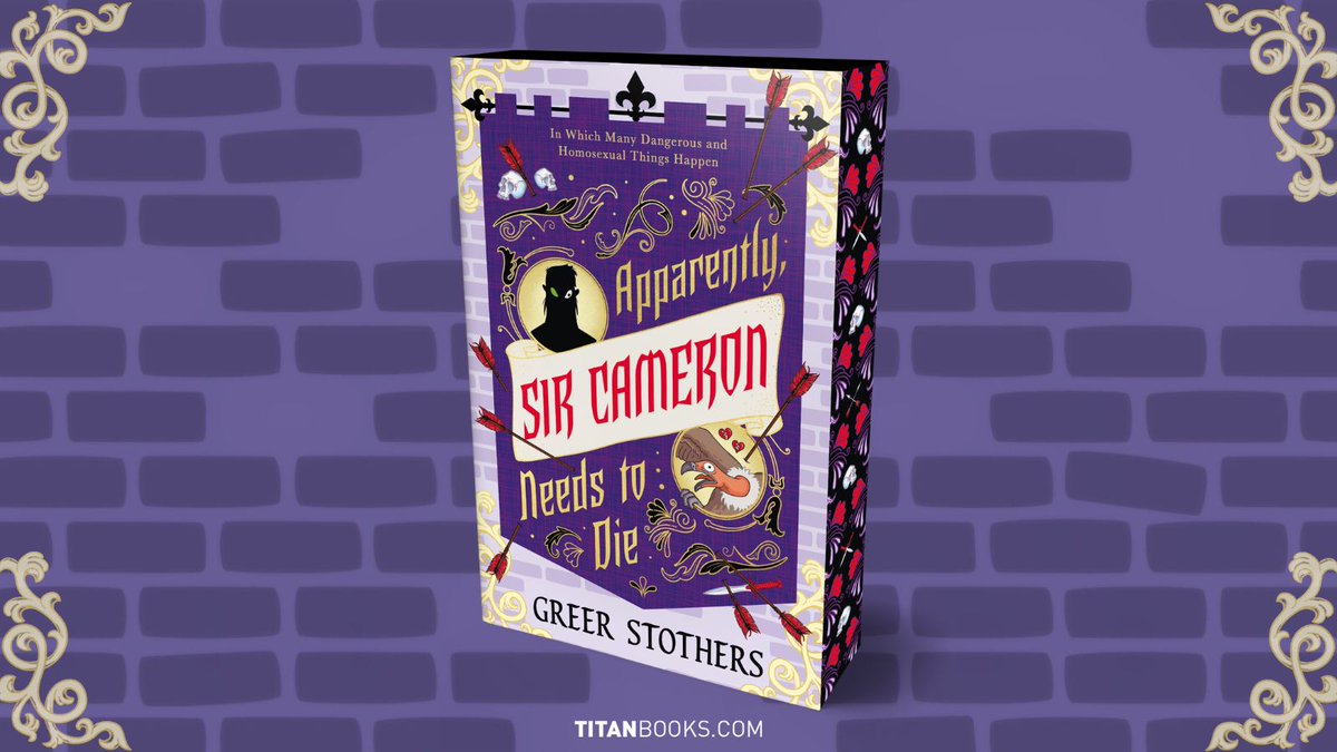 Surprise: the entire first printing of APPARENTLY, SIR CAMERON NEEDS TO DIE by Greer Stothers will feature these gorgeous sprayed and stencilled edges!🖤

Funny and touching, this brilliant debut is coming February 2026 and available to pre-order now: tinyurl.com/4nu3d49j