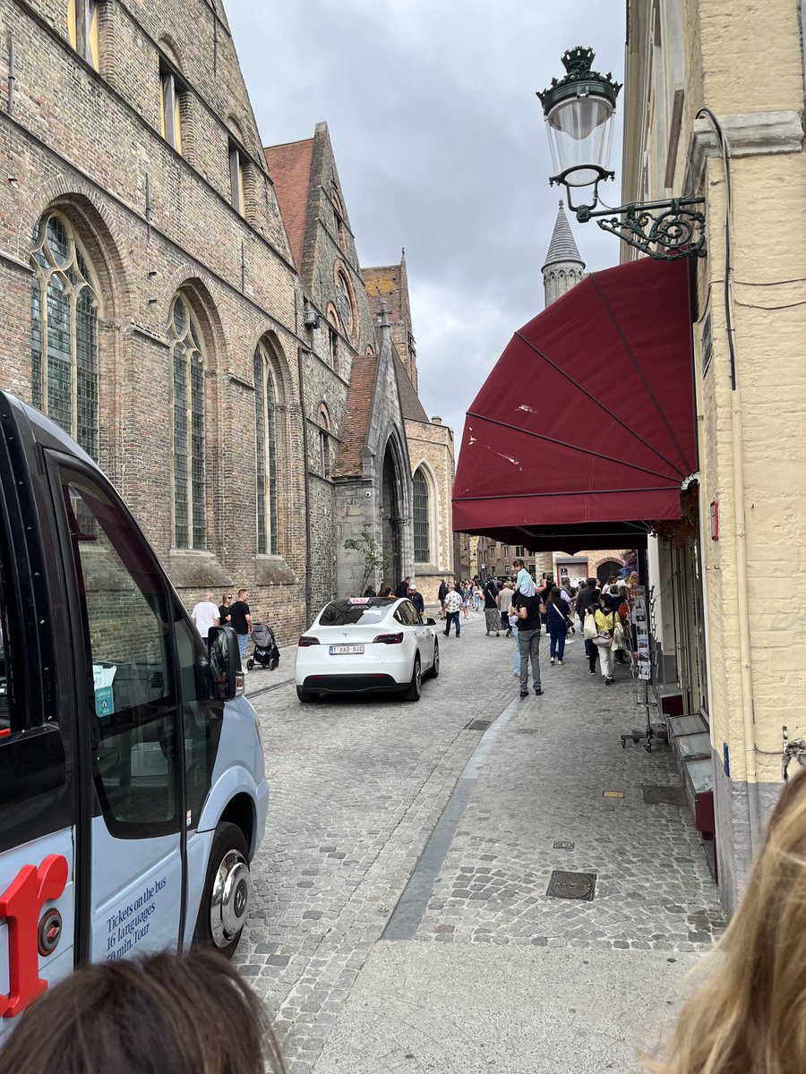 Teslas are popular in Bruges Belgium too. Of course they are popular for taxi drivers with their low operational costs.