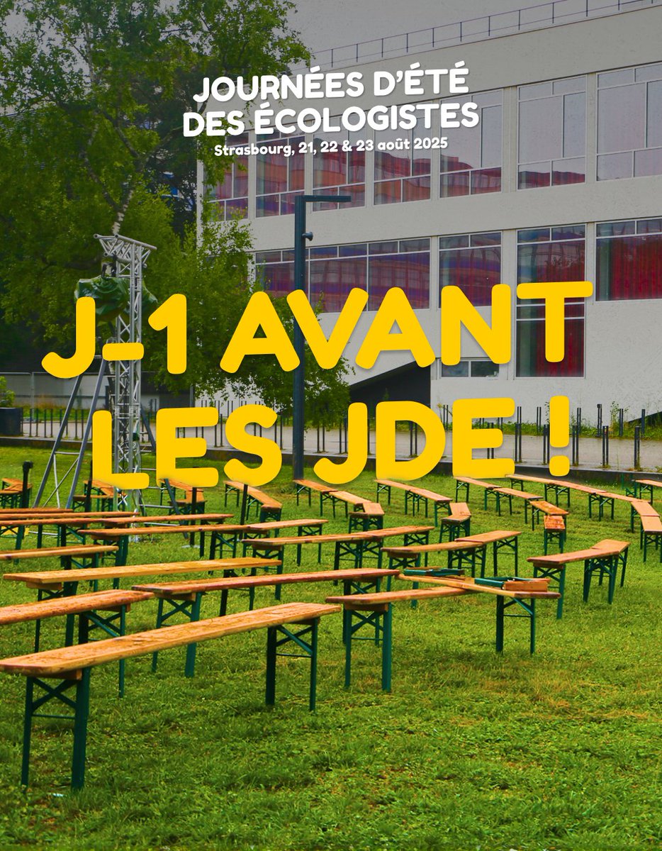J-1 avant l’ouverture des Journées d’Été ! 🌱

Trois jours pour débattre, échanger et se mobiliser aux côtés avec nos élu•es et nos invité·es !
Prenez vos places : journees.lesecologistes.fr

Retrouvez le programme complet : journees.lesecologistes.fr/events