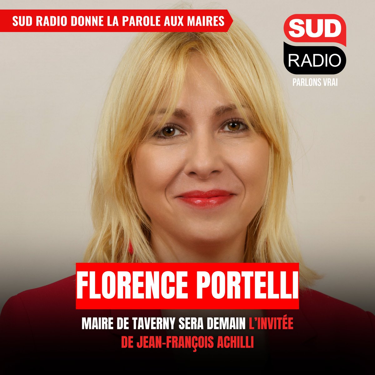 Sud Radio (@sudradio) on Twitter photo đŽ Sud Radio donne la parole aux maires
đïž <a href="/FloPortelli/">Florence Mosalini Portelli</a>, maire de Taverny, vice prĂ©sidente de <a href="/l_amf/">AMF | Association des maires de France</a>, 1Ăšre vice prĂ©sidente rĂ©gion <a href="/iledefrance/">RĂ©gion Ăle-de-France</a>, vice prĂ©sidente LR sera demain lâinvitĂ©e de Sud Radio au micro de <a href="/JFAchilli/">Jean-François Achilli</a>
âïž RĂ©agissez au 0 826 300 300
đŁ RDV demain Ă 8h30 sur đŽ Sud Radio donne la parole aux maires
đïž <a href="/FloPortelli/">Florence Mosalini Portelli</a>, maire de Taverny, vice prĂ©sidente de <a href="/l_amf/">AMF | Association des maires de France</a>, 1Ăšre vice prĂ©sidente rĂ©gion <a href="/iledefrance/">RĂ©gion Ăle-de-France</a>, vice prĂ©sidente LR sera demain lâinvitĂ©e de Sud Radio au micro de <a href="/JFAchilli/">Jean-François Achilli</a>
âïž RĂ©agissez au 0 826 300 300
đŁ RDV demain Ă 8h30 sur