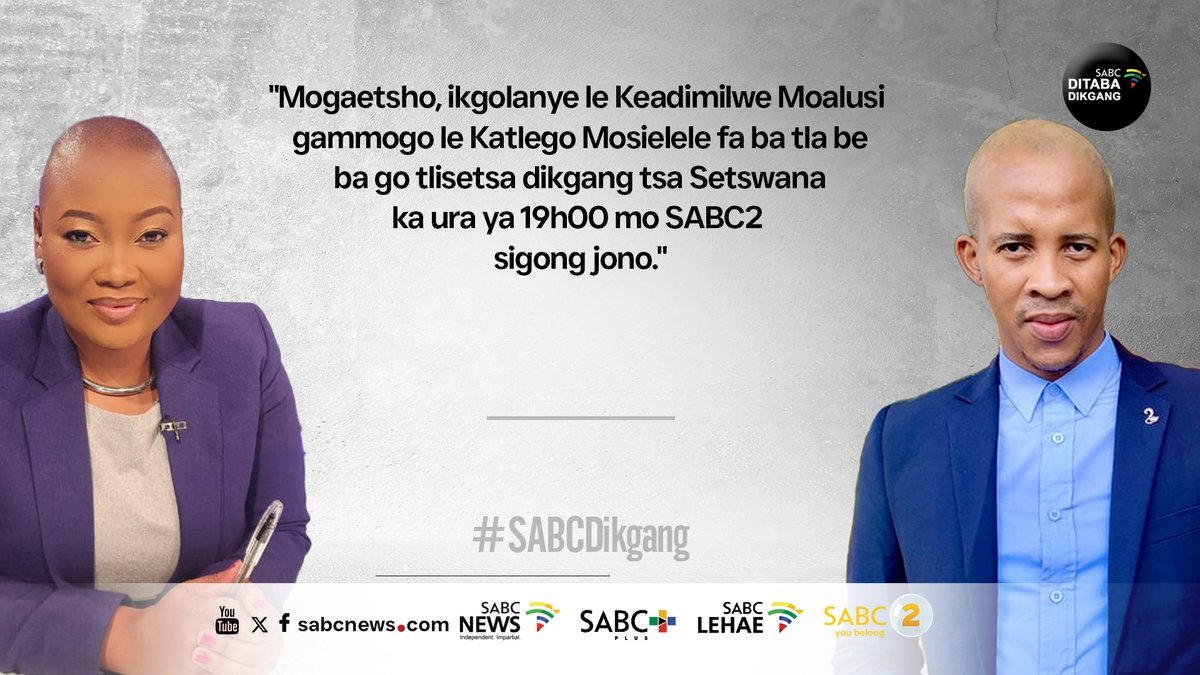 Madume, gopola go bogela dikgang tsa sesheng le rona bosigong jono. #sabcnews #sabcdikgang