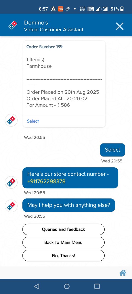 vikrantchd's tweet image. Pathetic Service. It automatically picked the wrong location although my address is different. Delivery too late. No option to contact Dominos as the phone number in the help section is wrong. The delivery partner says app showed him the wrong location. @dominos_india @dominos