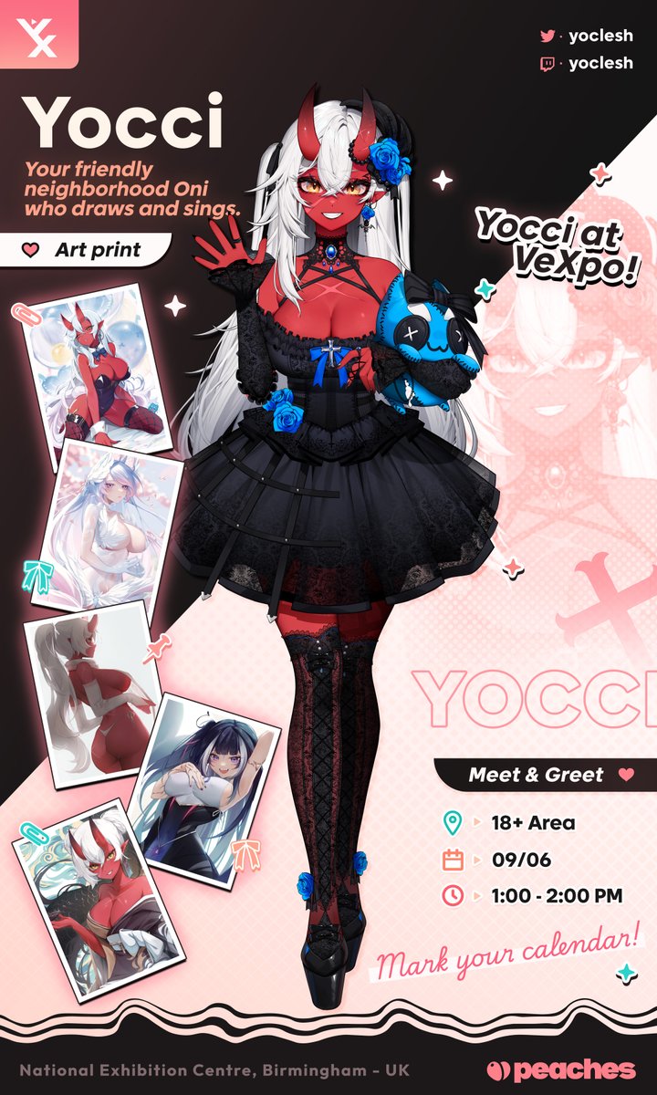 Peaches ๐ (@peaches_fans) on Twitter photo <a href="/yoclesh/">yocci ใใก๐น</a> will me meeting and greeting you at #VeXpo2025 ! Not only that but you can also grab one of her sexy cutey art prints! BE THERE <a href="/yoclesh/">yocci ใใก๐น</a> will me meeting and greeting you at #VeXpo2025 ! Not only that but you can also grab one of her sexy cutey art prints! BE THERE