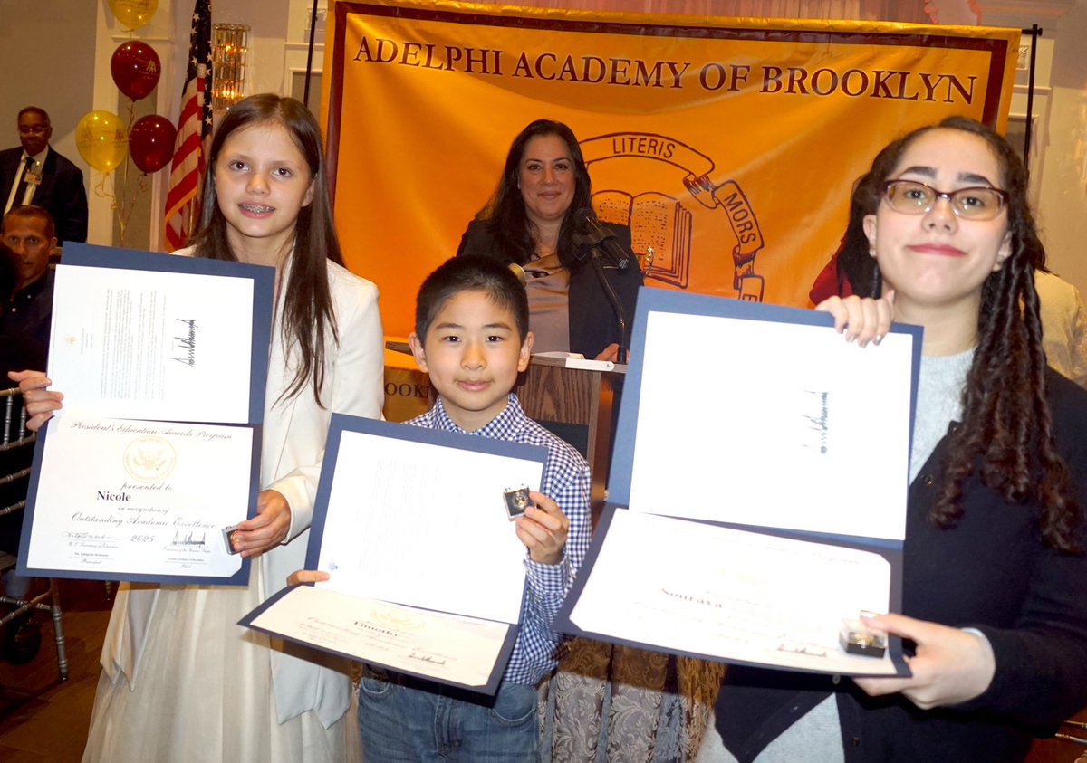AdelphiAcademy's tweet image. Adelphi Academy is proud to partner with @usedgov's President's Education Awards Program! Last year's recipients of the Excellence award were Timothy, Nicole & Souraya. Achievement award recipients were Yahya, Mark and Samantha. Congratulations to all of these fine Adelphians!