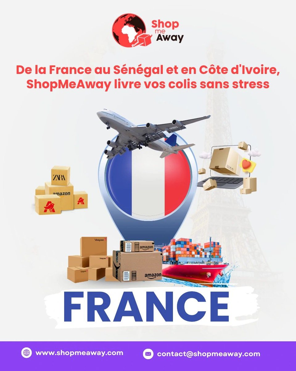 📦🛒 Commandez sur n'importe quelle plateforme et nous nous occupons du reste.

👉 Découvrez nos formules sur shopmeaway.com/reshipment#int… et ouvrez-vous à un monde de possibilités  !
#ShopMeAway #ECommerce #Logistics #Afrique #Innovation #Senegal #Cotedivoire #entreprises #import