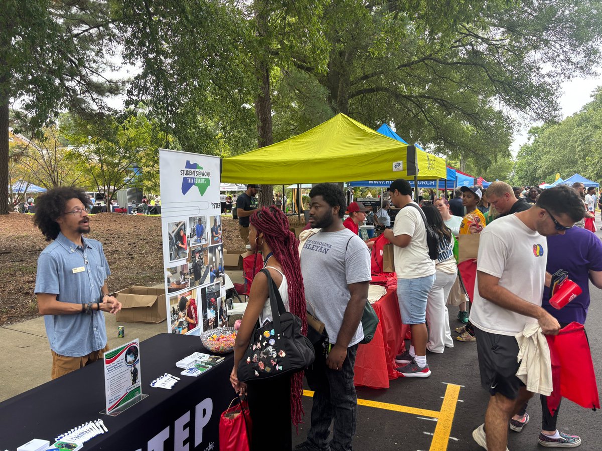 STEP's Josh O'Neil and Kevin Roberts met students at  North Carolina Wesleyan University's annual Rock the Mount event and shared about local career opportunities!  Have a great school year, Bishops! #backtoschool #CommunityEvent #RockTheMount