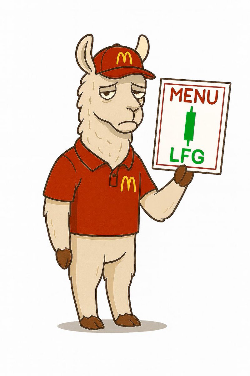 MACLAMA_MEME's tweet photo. Welcome to McLama’s.
Today’s special: Hopium with a side of delusion. https://t.co/g0LpMBVE6x