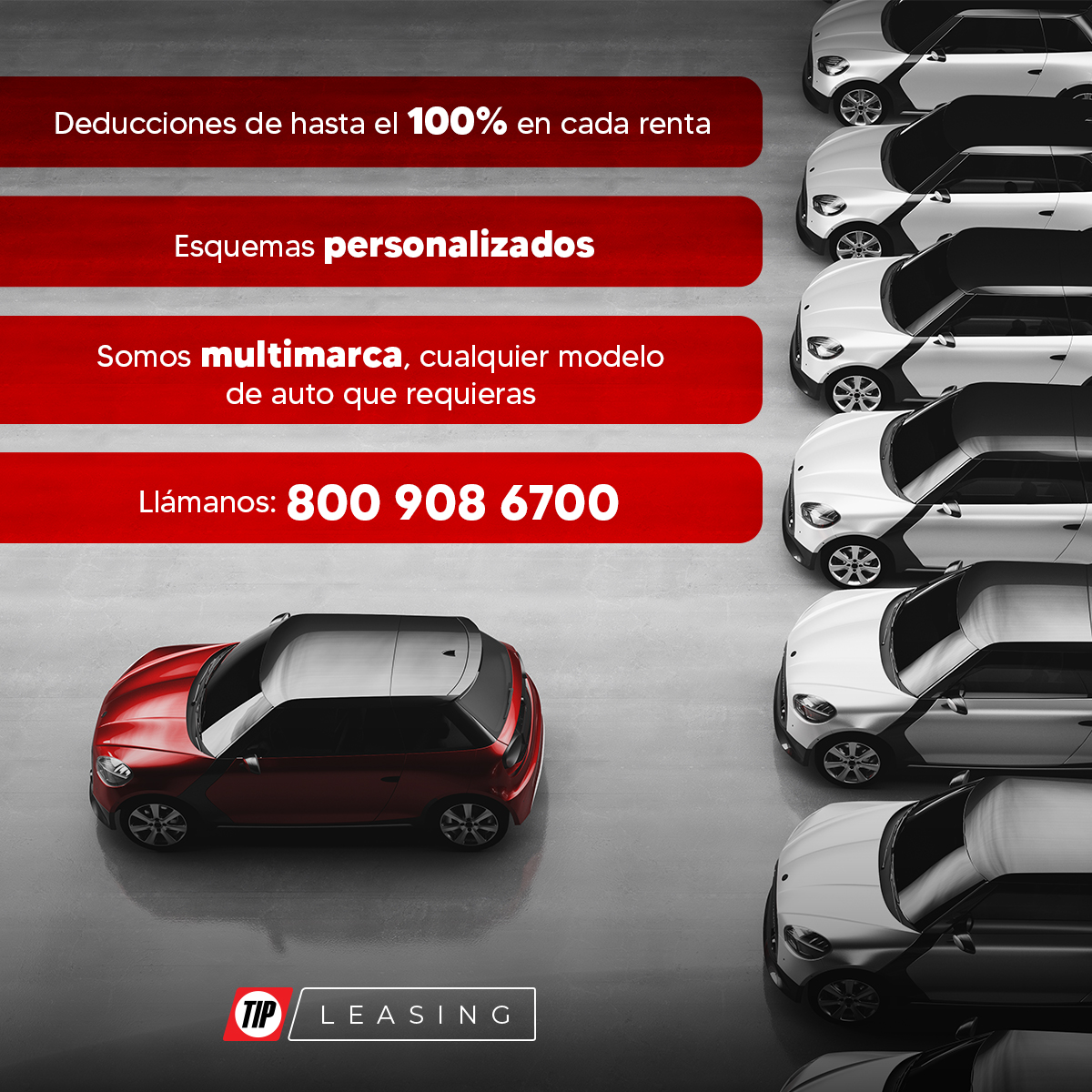 TIPMexico's tweet image. Una flota joven es clave para una estrategia fiscal efectiva. Arrendar y renovar con Leasing es la solución para mantener tu negocio siempre en movimiento. 🚙✨#RazonesParaRenovar #TIPMéxico #TIPLeasing