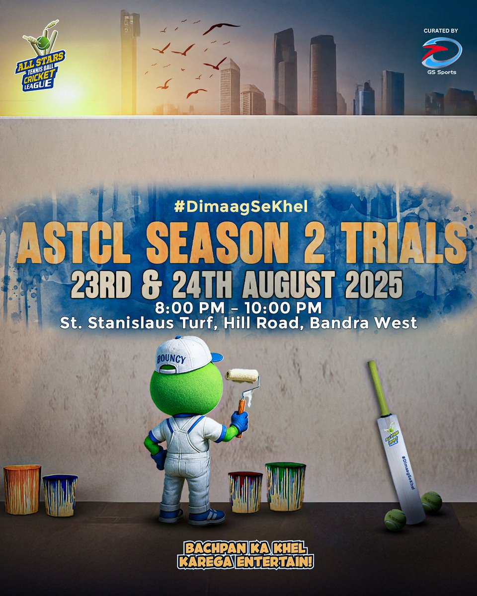 astclofficial's tweet photo. Your chance to make it 𝐁𝐈𝐆 is finally here! The #ASTCL Season 2️⃣ Player Trials 🔥

This is your 🫵 moment to prove, play &amp; shine ✨ 

Do you have what it takes to rule the game? 😉

#ASTCL2025 #Season2 #DimaagSeKhel #BachpanKaKhelKaregaEntertain #GsSports #PlayerTrials https://t.co/bi6Ls5RE9W