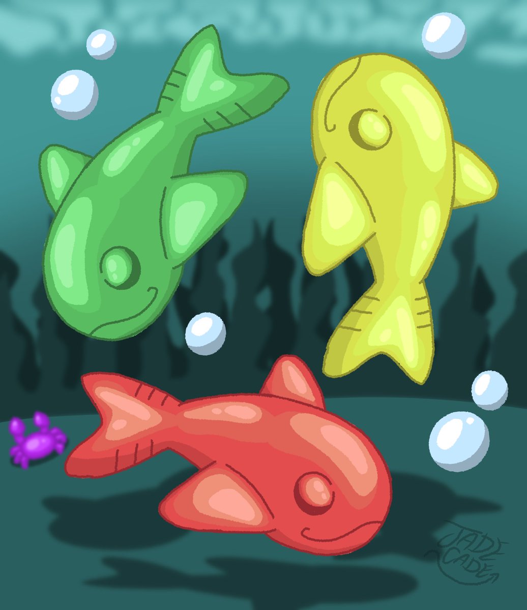 JadeCade_'s tweet photo. Silly little gummy fish https://t.co/gubg3deTIM