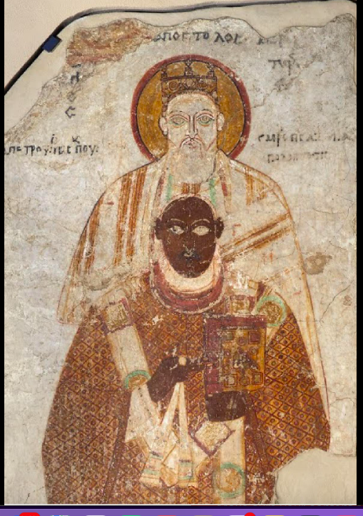 AbiolDeng's tweet photo. @DreamDeano @RadioGenoa This is from one of the earliest churches in the then orthodox Nubian Sudan-the writing is Greek-this man you're mocking is literally like me, a descendant of these early Christians..but I guess in 2025, easy to just dislike black people for being black even in Africa itself. https://t.co/NkLTD7lFwv