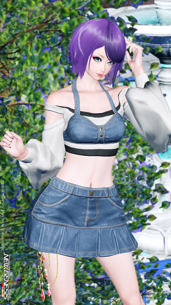 ミニデニムスカートかわよ