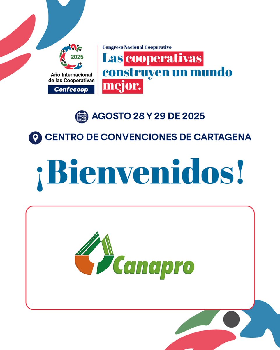 Confecoop (@confecoopcol) on Twitter photo #CongresoCooperativo
Nuevo Aliado Estratégico
<a href="/CANAPROOC/">CANAPRO C.A.C.</a> se suma al 24 Congreso Nacional Cooperativo: Las cooperativas construyen un mundo mejor
BIENVENIDO <a href="/CANAPROOC/">CANAPRO C.A.C.</a>
confecoop.coop/agenda-confeco… #CongresoCooperativo
Nuevo Aliado Estratégico
<a href="/CANAPROOC/">CANAPRO C.A.C.</a> se suma al 24 Congreso Nacional Cooperativo: Las cooperativas construyen un mundo mejor
BIENVENIDO <a href="/CANAPROOC/">CANAPRO C.A.C.</a>
confecoop.coop/agenda-confeco…