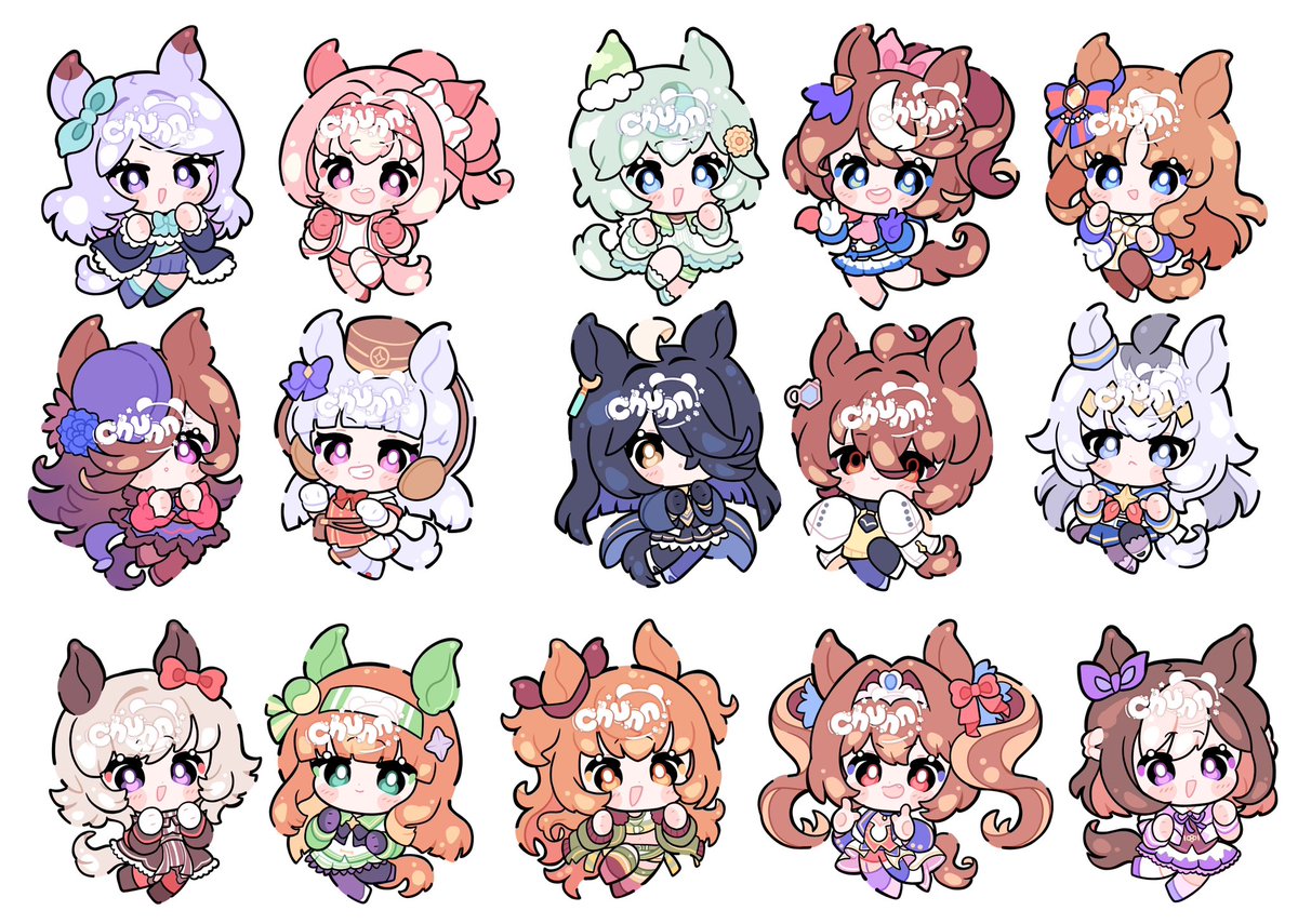 アグネスタキオン(ウマ娘) ,ダイワスカーレット(ウマ娘) ,ハルウララ(ウマ娘) ,メジロマックイーン(ウマ娘) ,ライスシャワー(ウマ娘) ,サイレンススズカ(ウマ娘) ,スペシャルウィーク(ウマ娘) 「Which three more uma musume should I dra」|Chunn 🍊 (⌯'▾'⌯)のイラスト