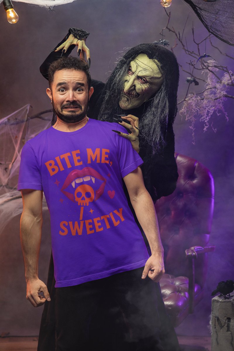 Maximilian2878's tweet image. 🎃💋 “Bite Me, Sweetly” 💀🍭
Spooky-cute vibes for Halloween 👉 vampiric lips + skull lollipop.
Perfect for trick-or-treating or parties.
👉 Shop here:teepublic.com/t-shirt/791197…
#Halloween2025 #VampireVibes #SpookyCute #TeeDesign #Streetwear