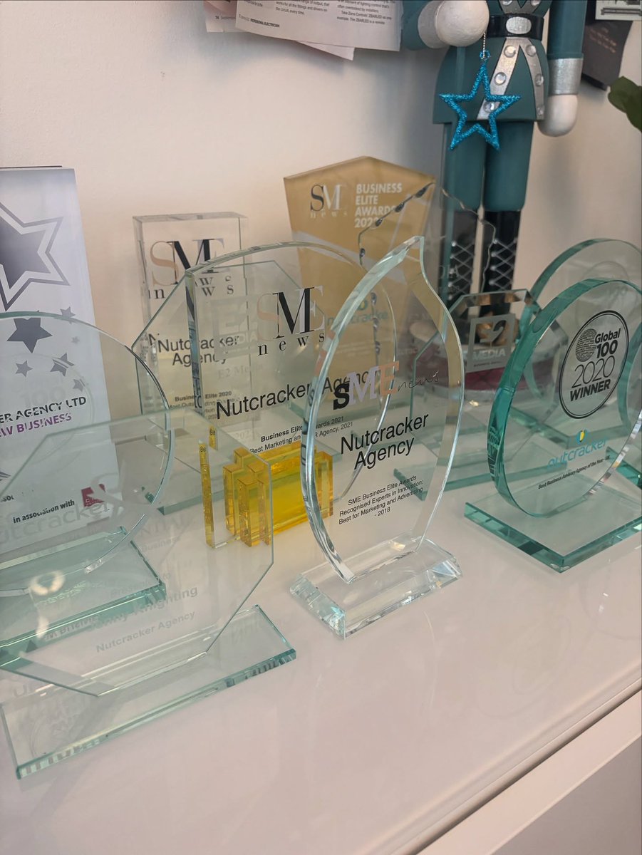 NutcrackerSM's tweet photo. We haven’t showcased our award collection in a little while...

These include Great Place to Work 2024 and SME News Best B2B Lead Generation Specialists 2025.

We’re also finalists at the UK Agency Awards for B2B Agency of the Year (Small). Another win on the horizon? https://t.co/GytCVaEIHe