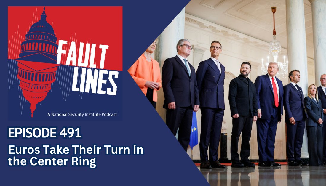 Fault Lines Podcast (@faultlines_pod) on Twitter photo 🎙️NEW: Ep 491: Euros Take Their Turn in the Center Ring <a href="/NotTVJessJones/">Jessica Jones</a> + @LesterMunson + <a href="/BishopGarrison/">Bishop Garrison</a> + @WashingtonFlackbreak down the meeting between Trump and European leaders.
📺 Watch: youtu.be/AqSeI7E0ou0
🎧 Listen: open.spotify.com/show/1k296tOyU…
<a href="/MasonNatSec/">The National Security Institute</a> + @NSI_CT 🎙️NEW: Ep 491: Euros Take Their Turn in the Center Ring <a href="/NotTVJessJones/">Jessica Jones</a> + @LesterMunson + <a href="/BishopGarrison/">Bishop Garrison</a> + @WashingtonFlackbreak down the meeting between Trump and European leaders.
📺 Watch: youtu.be/AqSeI7E0ou0
🎧 Listen: open.spotify.com/show/1k296tOyU…
<a href="/MasonNatSec/">The National Security Institute</a> + @NSI_CT