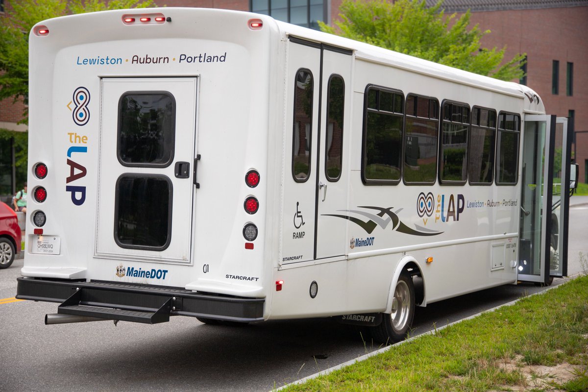 MaineDOT1's tweet photo. The LAP commuter bus is celebrating its first anniversary!

To make your ride even smoother, fares are now just $5 one-way (down from $8).

Thanks for riding with us between Lewiston/Auburn and Portland!

FMI: https://t.co/8KmDaqpqvO

#TakeTheLAP #TransitMilestone #MaineTransit https://t.co/cOWPJqoCMt