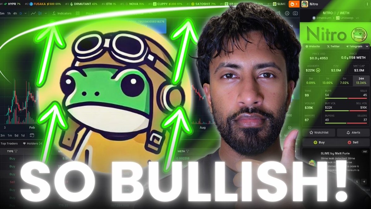 One of my favourite projects is sitting at a discount!

Let's run this back to ATH! <a href="/NitroFrogTokens/">Nitro</a> $NITRO
youtu.be/TiDYrcem4Yw