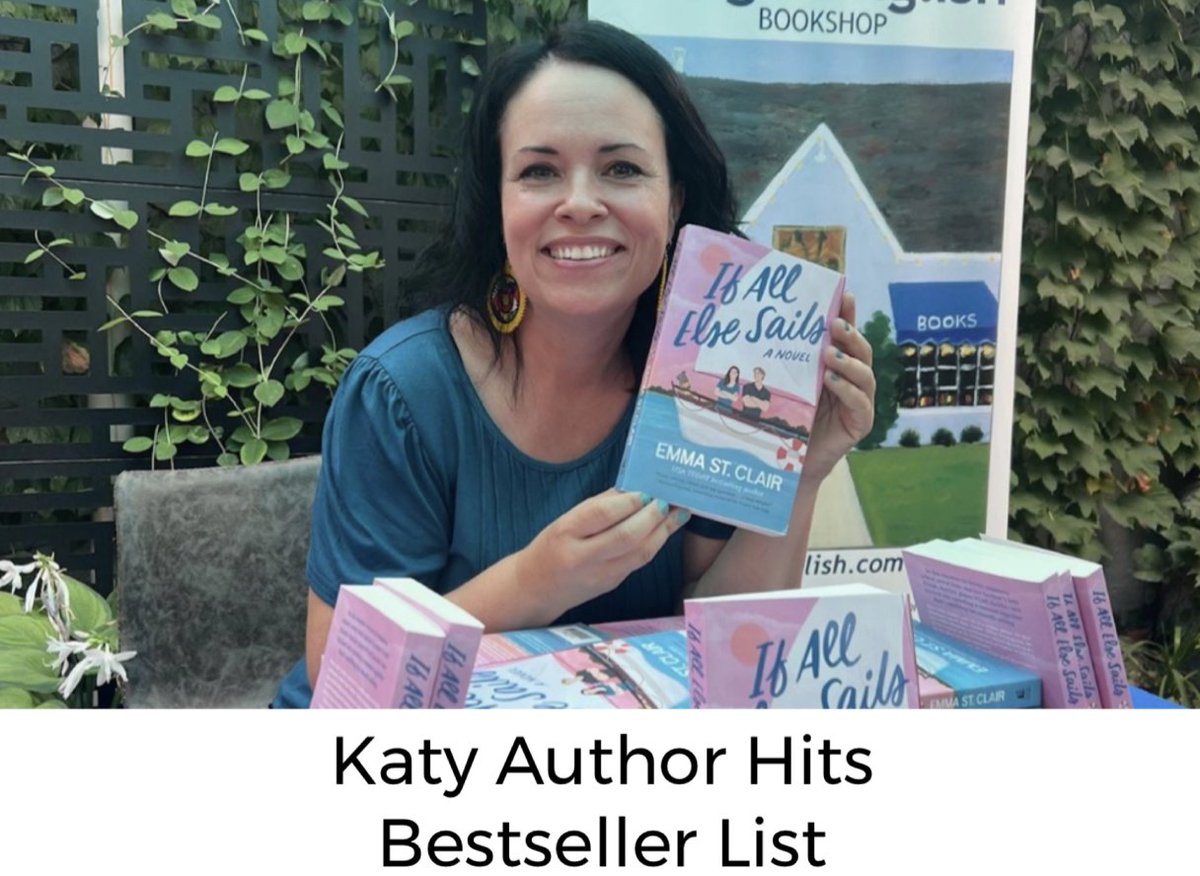 KatyMagazine's tweet photo. KATY AUTHOR HITS BESTSELLER LIST: A local author and Katy mom's latest rom com release is now a bestseller. #KatyTX #USATodayBestseller #RomComAuthor #RomanceAuthor #EmmaStClair
https://t.co/NLwboKNbDW https://t.co/8beMkn7RtI