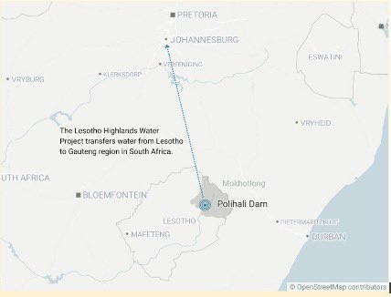 In return for transferring water to South Africa, Lesotho receives royalty payments and hydropower to meet its domestic energy needs.

#PayingthePrice