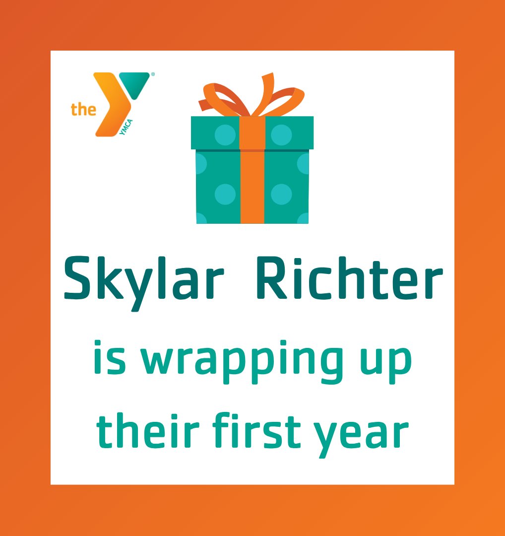 A huge thank you to Skylar Richter for their year of dedication to the Y. All of the work they've done in one year is seriously impressive.