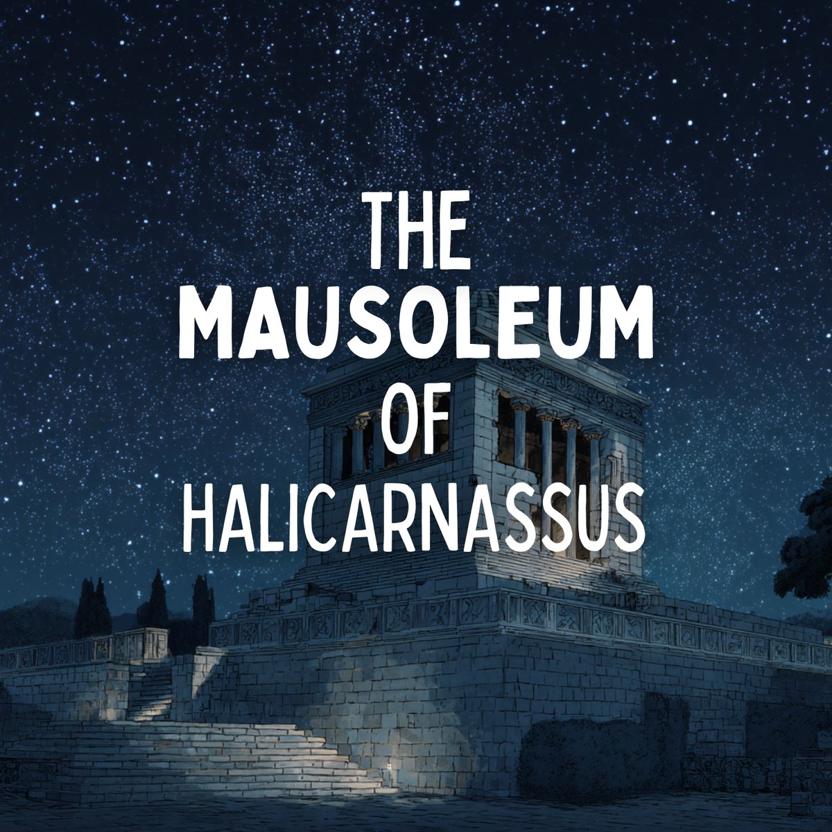 getsleepypod's tweet photo. Tonight on Get Sleepy, continue your exploration of the seven ancient wonders with a visit to the Mausoleum of Halicarnassus, a white stone building on a beautiful hilltop. 🪦 Written by Jo, read by Thomas. #GetSleepy https://t.co/aY3prvbQDF