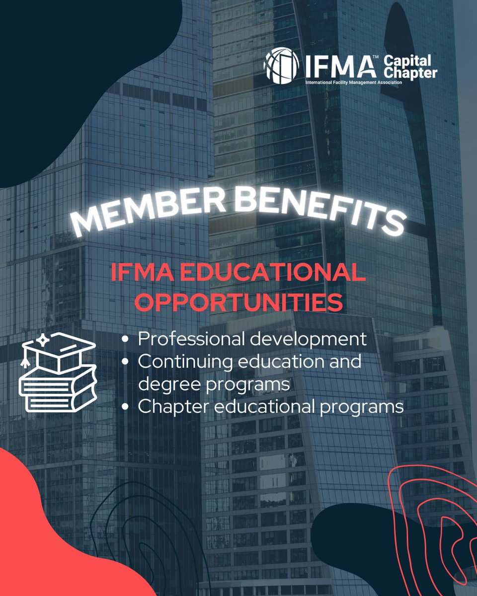 Invest in your future! IFMA's Capital Chapter offers a wealth of educational programs and workshops designed to elevate your facility management skills. Take the next step in your career – become a member today! 
ifmacap.org/join.php