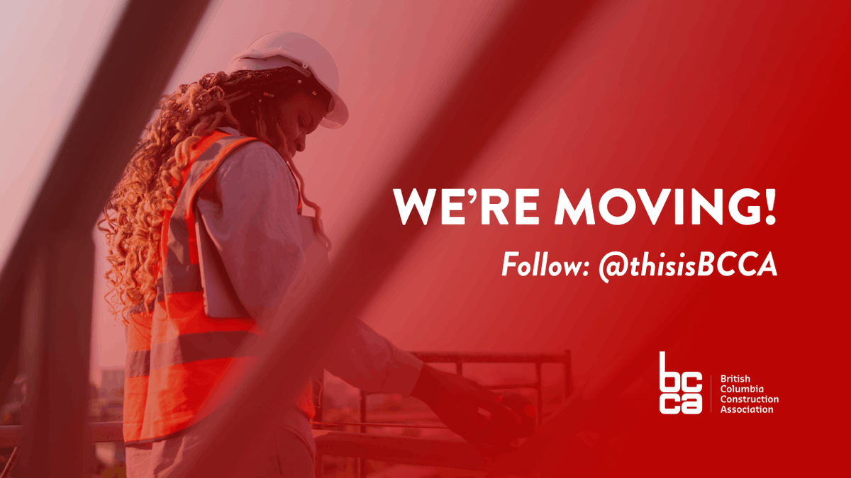 Big news — we’re consolidating! This account is moving to <a href="/thisisBCCA/">BC Construction</a>. The BC Construction Association is bringing its initiatives, programmes, &amp; services under one account to create a stronger, unified voice for BC’s construction industry. 
Follow <a href="/thisisBCCA/">BC Construction</a> to stay up to date.