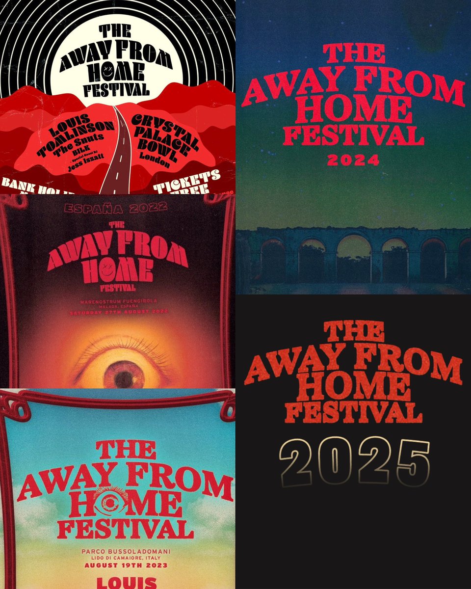 the away from home festival over the years! 𖦹彡