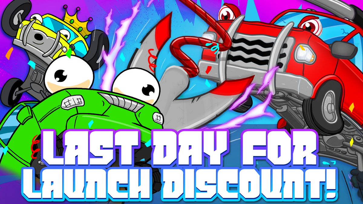 Last day for my couch co-op game Carpoon's launch discount on Steam!