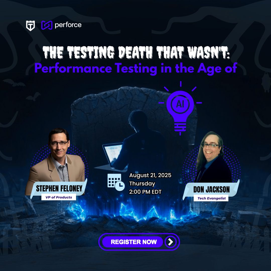 joecolantonio's tweet image. Still think #performancetesting is obsolete in the age of #AI? 🤔 Join us tomorrow to see why it’s more vital than ever and how modern #testers use AI to scale, not sideline, performance. Don’t miss the full breakdown from the #BlazeMeter team. 👉 testguild.com/webinar-the-te……