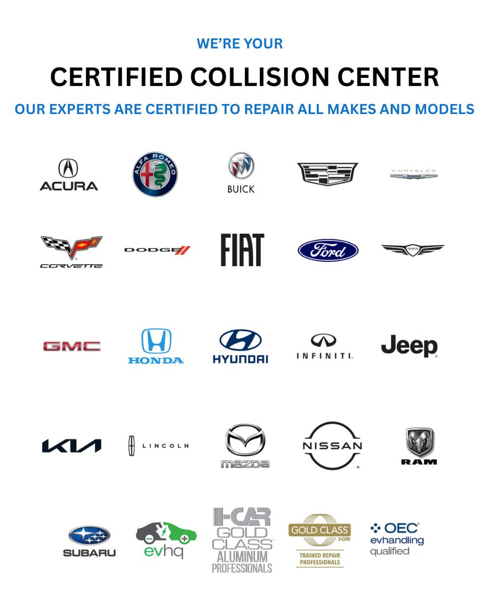 At Grieco Collision Center of Johnston RI, we're certified to repair all makes and models with expert care.

Schedule your appointment today: tinyurl.com/yc7xcwdd
