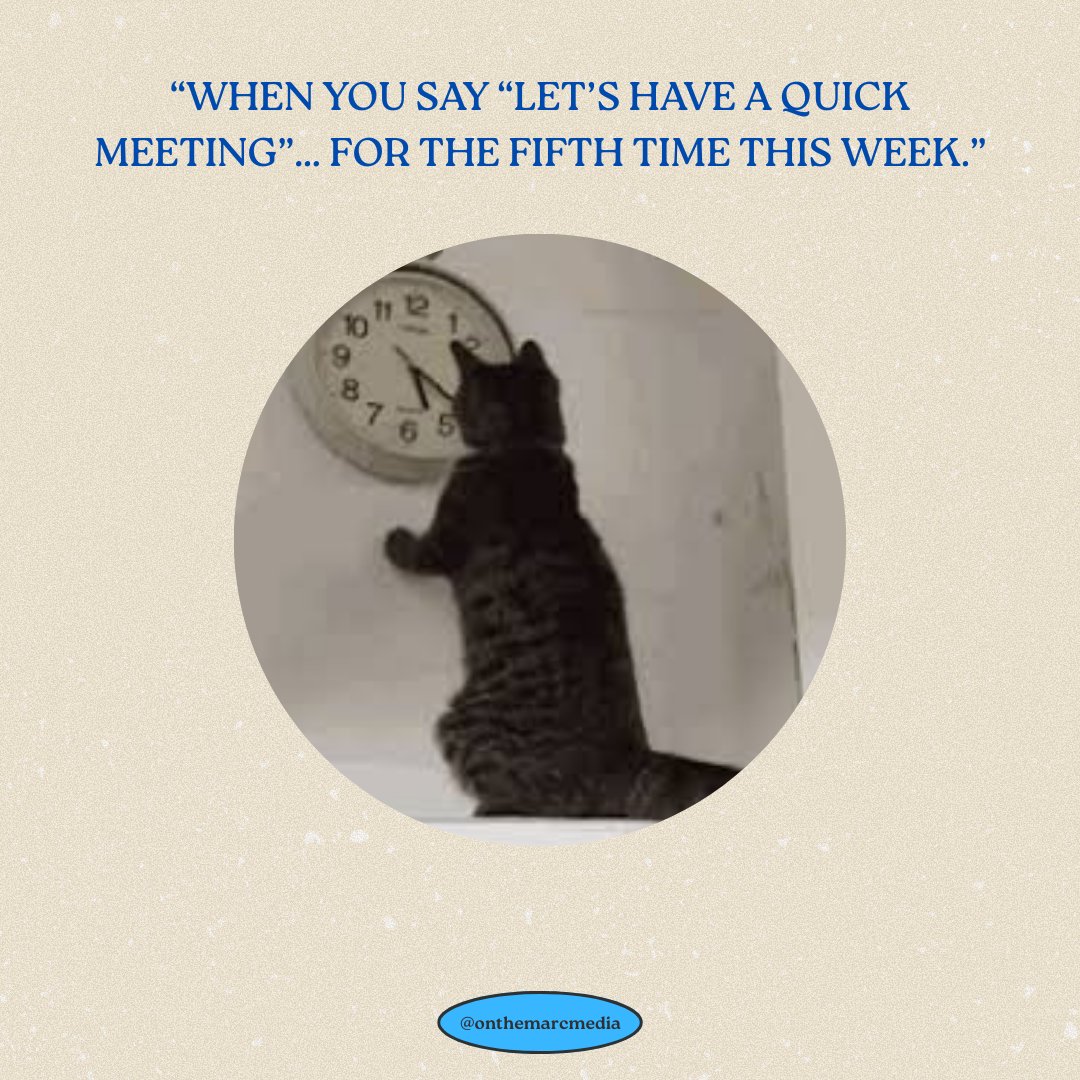 When you say “let’s have a quick meeting” for the fifth time this week... hey, look at us communicating. In PR, collaboration is constant. Sometimes that means another calendar invite. But the best ideas (and the best results) come from staying connected.
#PRLife #OTMMTeam