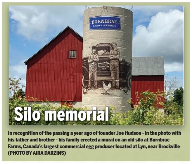 Burnbrae Farms (@burnbraefarms) on Twitter photo Thank you for the thoughtful tribute to our dad and for featuring the silo <a href="/OntFarmerNews/">OntFarmerNews</a> 💙
- The Hudson Family
Read Article: ontariofarmer.pressreader.com/ontario-farmer… Thank you for the thoughtful tribute to our dad and for featuring the silo <a href="/OntFarmerNews/">OntFarmerNews</a> 💙
- The Hudson Family
Read Article: ontariofarmer.pressreader.com/ontario-farmer…