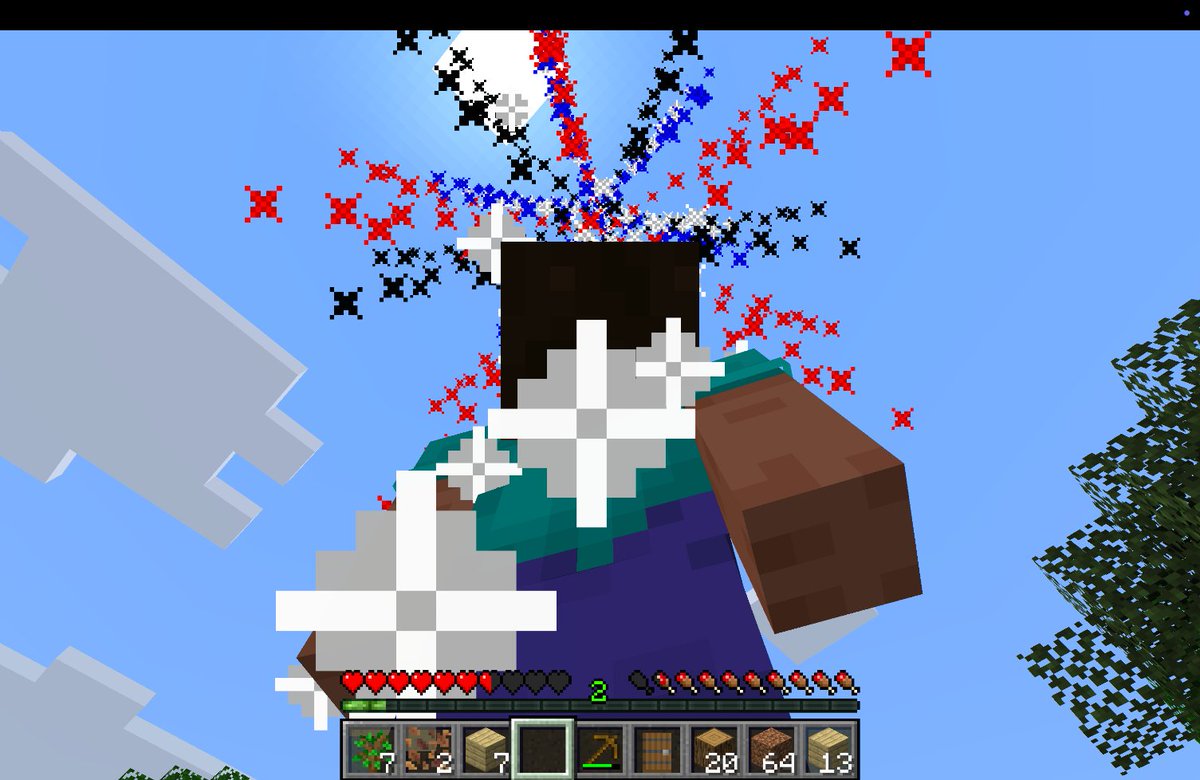 660shou's tweet image. #デイトラ #Javaコース #Minecraft
学習7日目
・内容 条件分岐、繰り返し処理
・時間:4h (累計38h)
・気づき 昨日の条件分岐の課題が出来ました。
また繰り返し処理の課題も完了することが出来ました。
見辛いですが画像は課題の繰り返し処理で作成した4色の花火です。