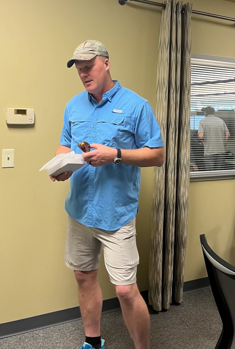 On Tuesday morning, Coach Bolding and NLRMS 7-8 Wraparound Service Specialist Brandy Amberg had the honor of presenting Mr. Chris Keeling, a parent of a recent graduate, with two special awards. These accolades serve as a small token of our appreciation for his unwavering