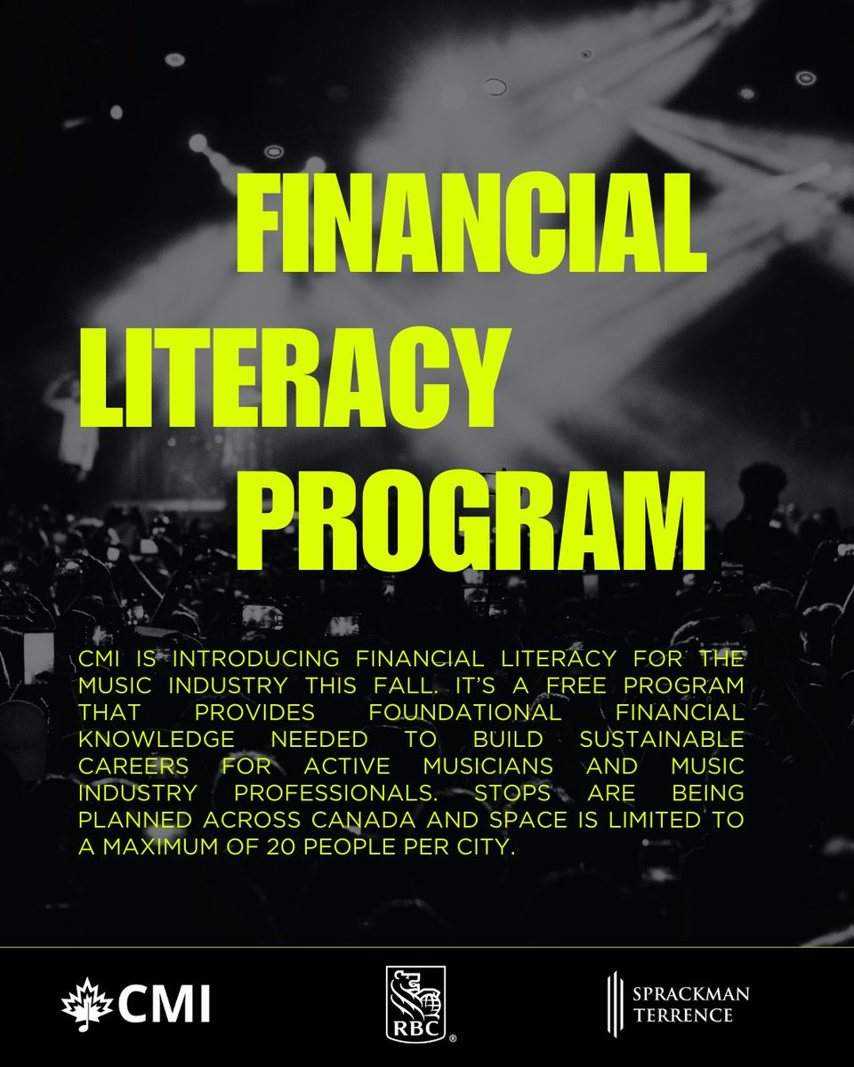 💸 <a href="/CMincubator/">CMI</a> is rolling out its new Financial Literacy for the Music Industry program across Canada to provide clear, accessible financial guidance tailored to music professionals.

Learn more: canadasmusicincubator.com/cmi-launches-f…
