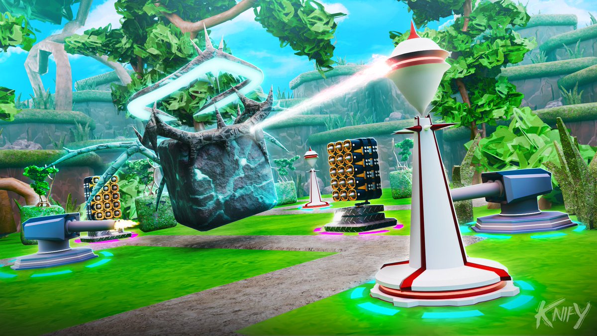 KnifyDesigns's tweet photo. CUBE DEFENSE INCOMING!! 💀

Roblox thumbnail commission for "Cube Ventures TD" ⚔️‼️
#ROBLOX #robloxart #RobloxGFX #RobloxDev https://t.co/nFEGzW8Gqm