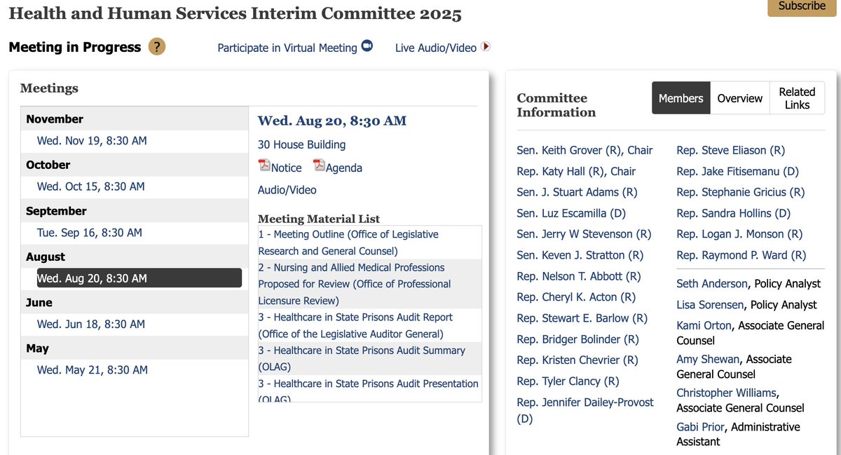 Interim day at the Utah State Capitol. Follow along at le.utah.gov #utpol #utleg