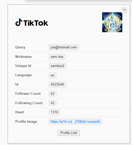 🔍Fixed Email Module : Tiktok

Find any TikTok account from an email address.
TikTok has 1.59 billion monthly active users in many parts of the world, I'm very happy to announce its return.

osint.lolarchiver.com #OSINT