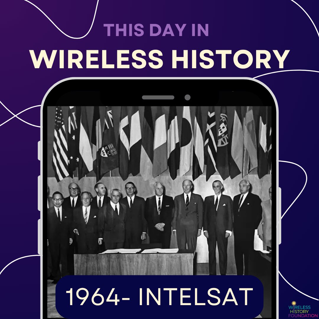 On this day, in 1964, The International Telecommunications Satellite Consortium (INTELSAT) was founded.

Learn more about the event here: loom.ly/w4Jm9H0
 #Wireless #WirelessHistory #WirelessHallofFame